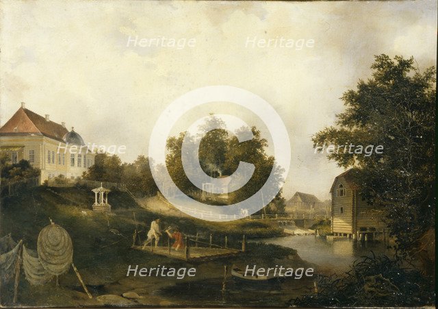 View in the Modest Rezvoi's country estate Marienhof near Petersburg, 1846. Artist: Voloskov, Alexei Yakovlevich (1822-1882)