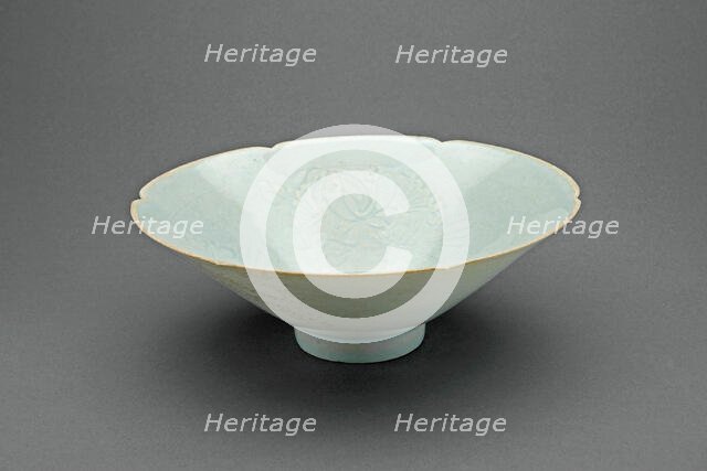 Lobed Bowl with Lotus Scrolls, Southern Song dynasty (1127-1279). Creator: Unknown.
