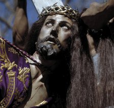  'The Fall', detail of a processional float of the Holy Week in Murcia.