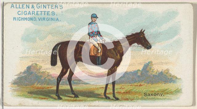 Saxony, from The World's Racers series (N32) for Allen & Ginter Cigarettes, 1888. Creator: Allen & Ginter.