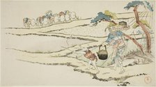 Taking Food to Rice Planters, Japan, late 18th/early 19th century. Creator: Kubo Shunman.