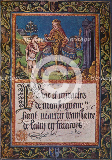 'La vie et miracles de monseigneur saint Martin', 1496 (1947). Artist: Unknown.