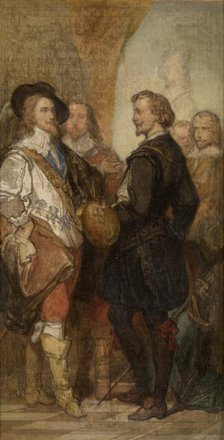 The Painter Anthony van Dyck in London, (c1630s), c1860s. Creator: Nicaise de Keyser.