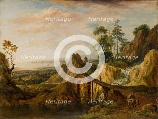 Landscape with a Bridge, 1787. Creator: Christian Georg Schutz.
