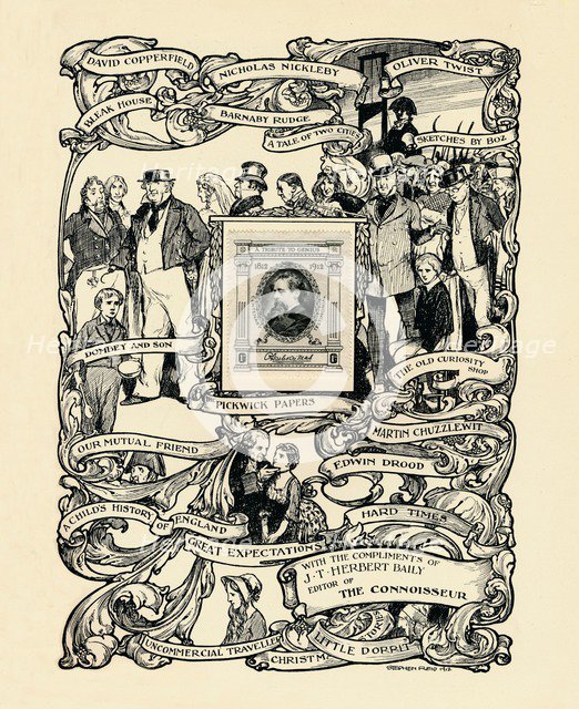 'Dickens Centenary Stamp', 1912. Artist: Stephen Reid.