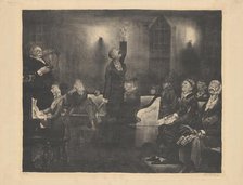Prayer Meeting, second stone, 1916. Creator: George Wesley Bellows.