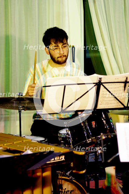 Finn Genockey, Stan Sulzmann’s Neon Orchestra, Watermill Jazz Club, Dorking, Surrey, Nov 2023. Creator: Brian O'Connor.