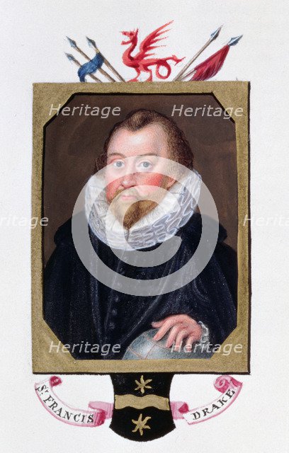 Sir Francis Drake, 16th century English navigator, (1825). Artist: Sarah, Countess of Essex