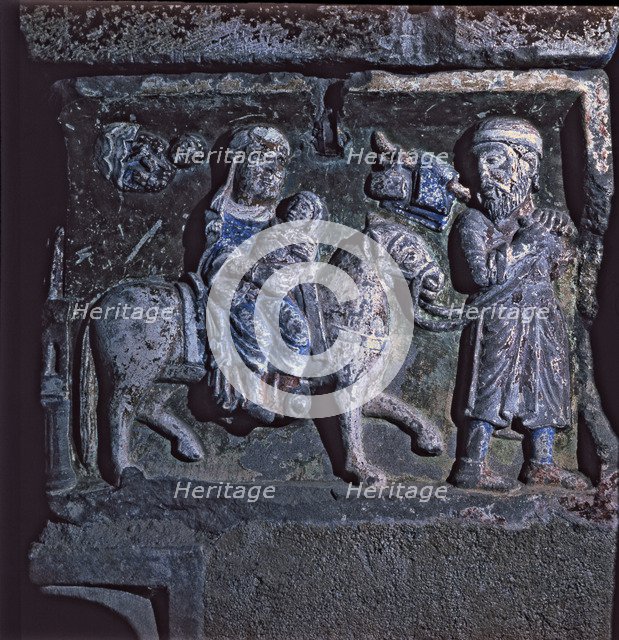 Sarcophagus of Saint Ramon in the central crypt of the cathedral of San Vicente de Roda de Isáben…