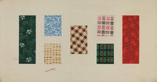 Quilt Patches, 1938. Creator: Charles Moss.