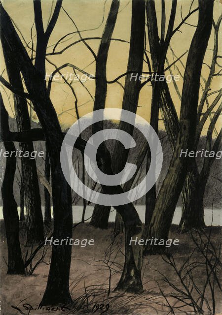 Tree trunks, 1929. Creator: Spilliaert, Léon (1881-1946).