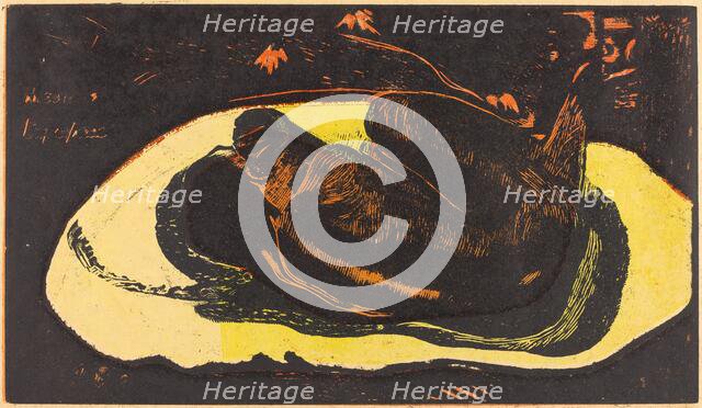 Manao Tupapau (She is Haunted by a Spirit), 1894/1895. Creator: Paul Gauguin.