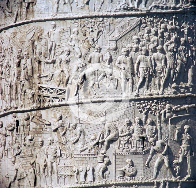 Scene from Trajan's column, showing the Dacian wars, 2nd century. Artist: Unknown