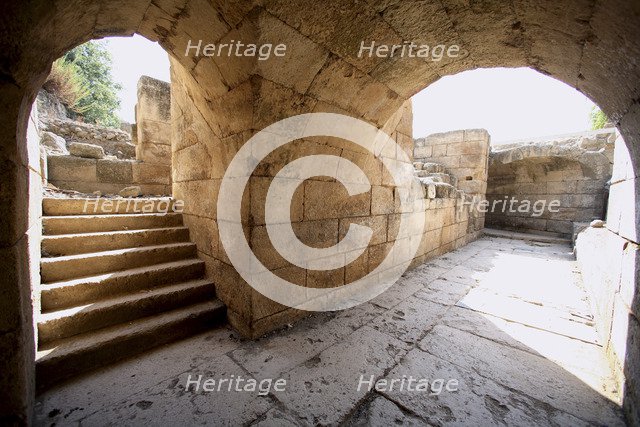 A cryptoporticus in Paneas (Banias), Israel. Artist: Samuel Magal