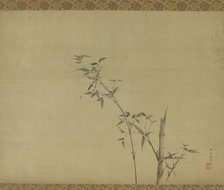 Bamboo stems with branches and foliage, Edo period, 19th century. Creator: Kishi Ganku.