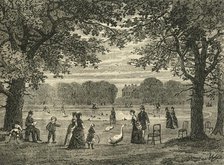'The Round Pond, Kensington Gardens', c1876. Creator: Unknown.