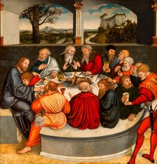 The Last Supper (with Luther amongst the Apostles), Reformation altarpiece, 1539-1543.