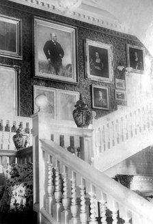 Staircase decorated with paintings, c1882. Artist: Unknown