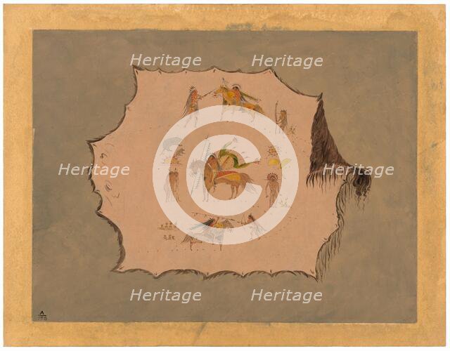 Facsimile of a Pawnee Doctor's Robe with Fantastic Professional Designs, 1861/1869. Creator: George Catlin.