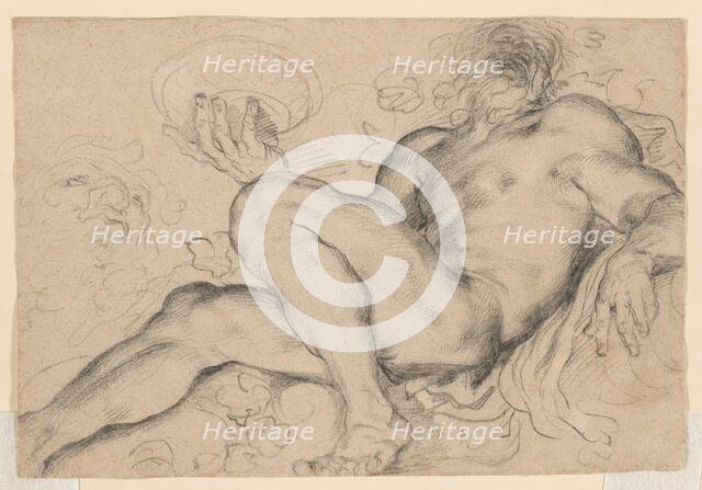 Study for Bacchus or Silenus, c.1664. Creator: Domenico Maria Canuti.