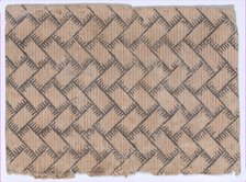 Sheet with an overall geometric pattern, 19th century. Creator: Anon.