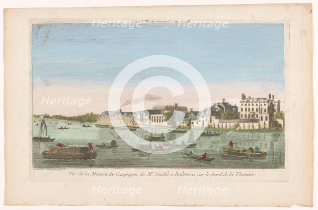 View of Mr. Smith's country house on the River Thames in the Battersea district in London, 1700-1799 Creator: Anon.