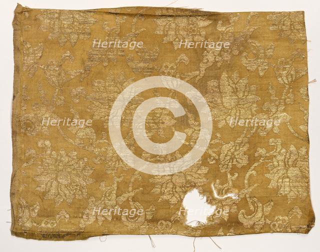 Textile Fragment, 1800s. Creator: Unknown.