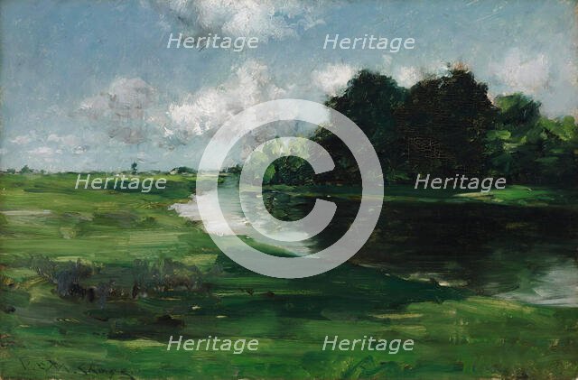 Long Island Landscape after a Shower of Rain (After the Shower), 1889. Creator: William Merritt Chase.