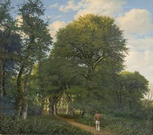 Forest near Charlottenlund, evening, 1818-1831. Creator: Heinrich Christian August Buntzen.