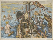 Christophorus Columbus Ligur (Americae Retectio), 1591. Creator: Stradanus (Straet, van der), Johannes (1523-1605).
