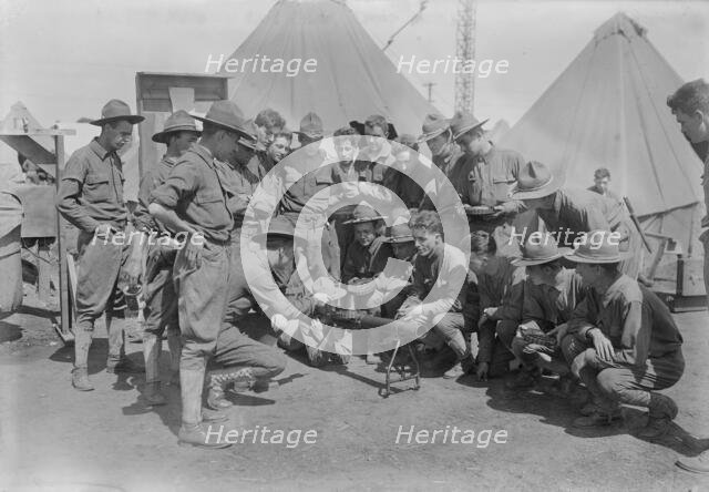 Lewis machine gun crew, Camp Mills, 10 Jul 1917. Creator: Bain News Service.