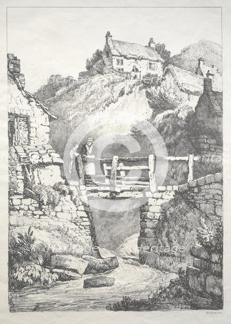A Series of Ancient Buildings and Rural Cottages in the North of England: Runswick, 1821. Creator: Samuel Prout (British, 1783-1852).