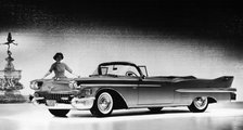Model with a Cadillac car, 1958. Artist: Unknown