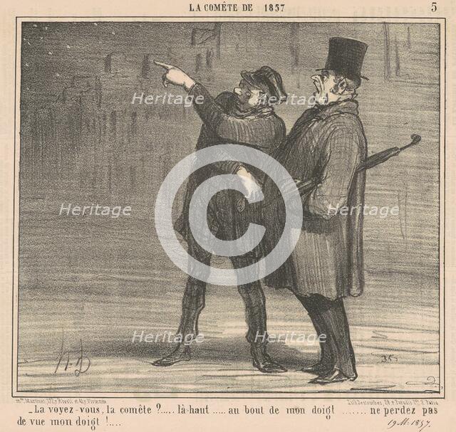 La voyez-vous la comète? ... La-haut ..., 19th century. Creator: Honore Daumier.