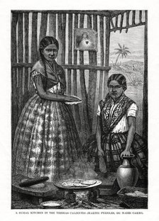 'A Rural Kitchen in the Tierras Calientes', Mexico, 1877. Artist: Unknown