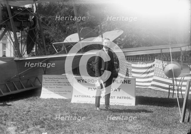 National Aero Coast Patrol Commn. - Curtiss Hydroaeroplane or Flying Boat Exhibited..., 1917. Creator: Harris & Ewing.