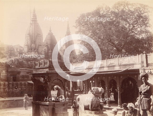 Temple of the Golden Cow, Benares, 1860s-70s. Creator: Unknown.
