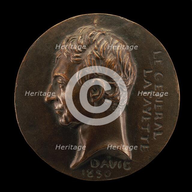 Marie-Joseph-Paul-Yves-Roch-Gilbert du Motier, 1757-1834, Marquis de Lafayette..., 1830. Creator: Pierre-Jean David d'Angers.
