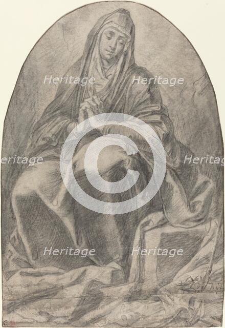 The Grieving Virgin Contemplating Instruments of the Passion, 1640s. Creator: Unknown.