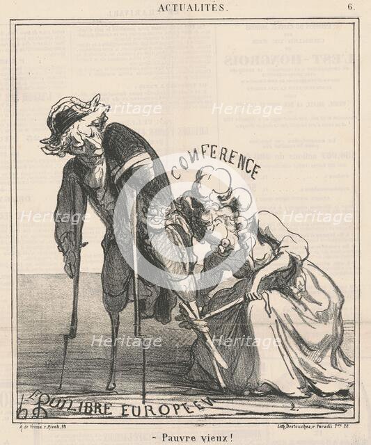 Pauvre vieux!, 19th century. Creator: Honore Daumier.
