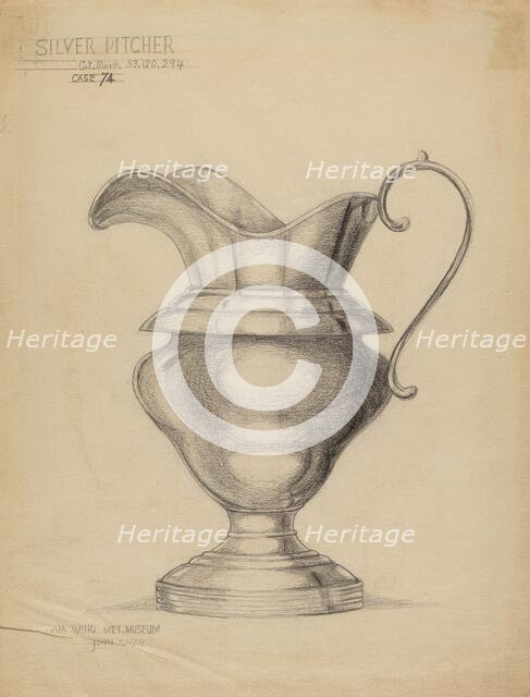 Silver Pitcher, c. 1936. Creator: John Garay.