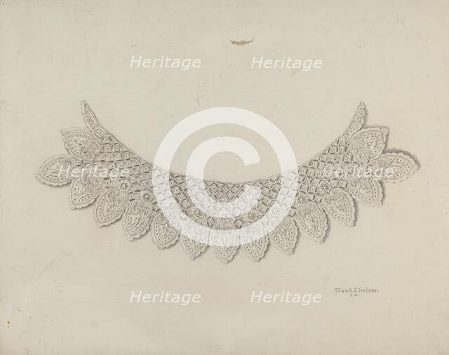 Lace Collar, c. 1938. Creator: Frank Nelson.