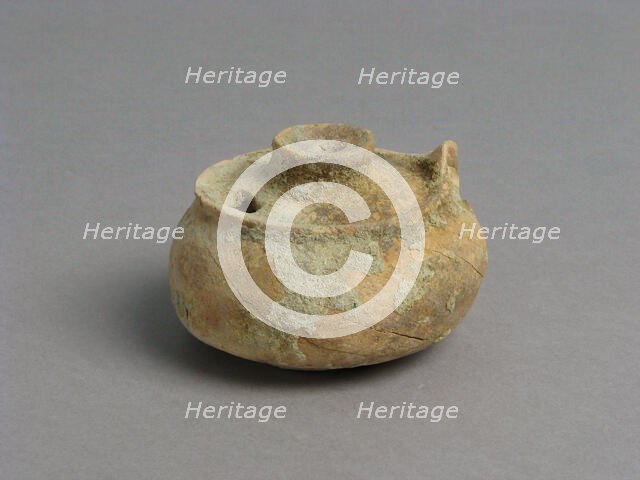 Oil Lamp, Coptic, 4th-7th century. Creator: Unknown.