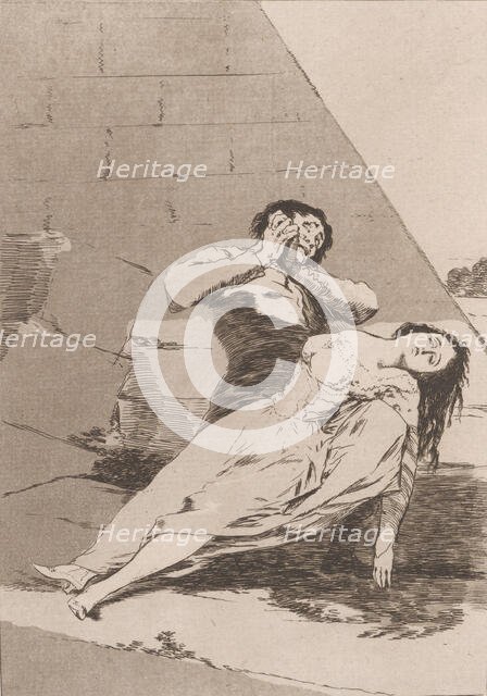 Plate 9 from 'Los Caprichos': Tantalus (Tantalo.), 1799., 1799. Creator: Francisco Goya.