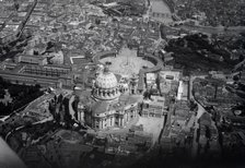 Bird's-eye view of Basilica of St. Peter in the Vatican, 1928. Creator: Mittelholzer; Walter (1894-1937).