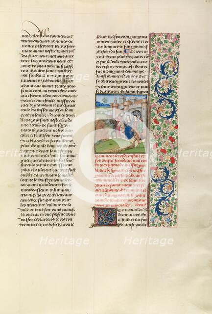 The Departure of John of Gaunt from Santiago de Compostela, c1380s. Creator: Unknown.