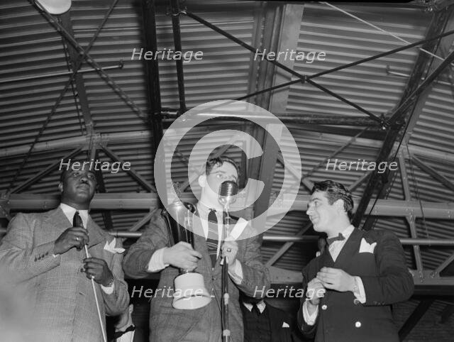 Portrait of Jimmie Lunceford, William P. Gottlieb, and Gene Krupa, Washington, D.C., ca. 1940. Creator: Delia Potofsky Gottlieb.