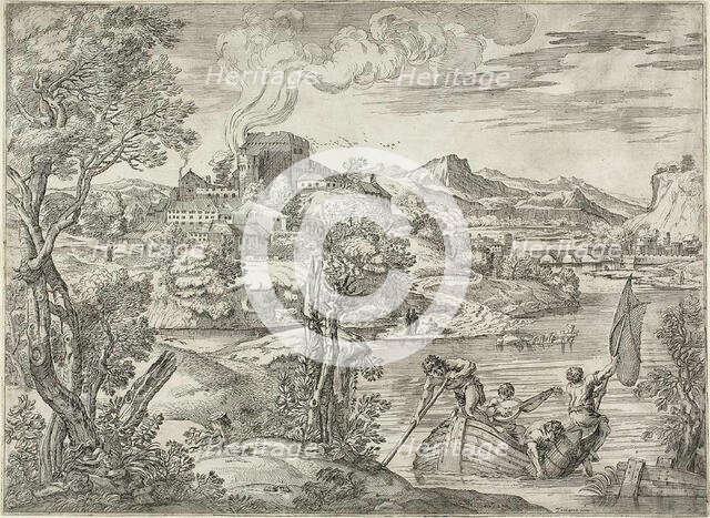 Landscape with a Luteplayer, 1627. Creator: Unknown.