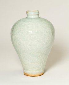 Bottle Vase (Meiping) with Stylized Spirals, Song dynasty (960-1279), 12th/13th century. Creator: Unknown.