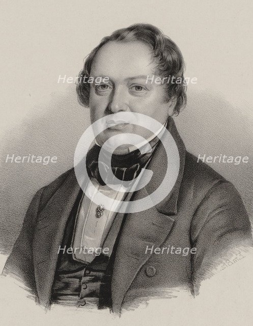 Portrait of the composer Franz Glaeser (1798-1861), 1860.
